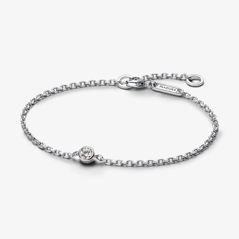 Pandora Era Lab-grown Diamond Bezel Chain Bracelet 0.15 carat tw Sterling Silver - 592847C01